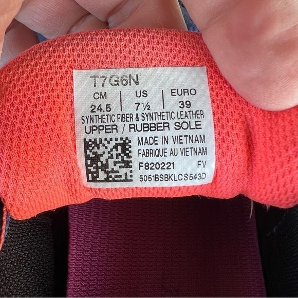 ASICS Gel-Venture 6 Rugged Trail Athletic Shoe Indigo Blue Black Coral Size 7.5 - Picture 10 of 11